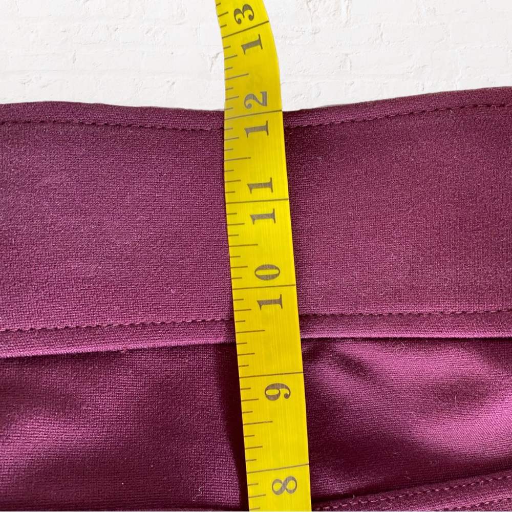 Club Monaco Burgundy Tasha Faux Leather Front Knit Back Skinny Leggings Size 00 - Picture 7 of 10